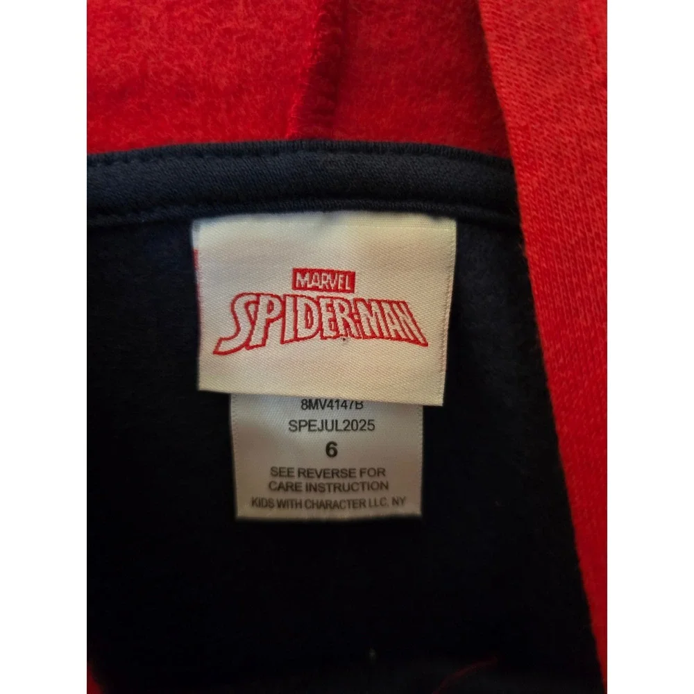 Marvel Spider-Man Boys Hoodie and Jogger Pants Set Red Navy Gray Size 6